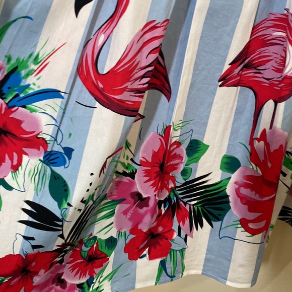 Grace Karin Flamingo Print Dress - Picture 3 of 4
